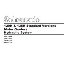 120H & 135H Standard Motor Graders Hydraulic System Diagram