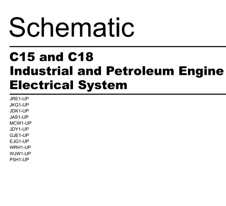 Free C15 and C18 Industrial and Petroleum Engine Electrical System