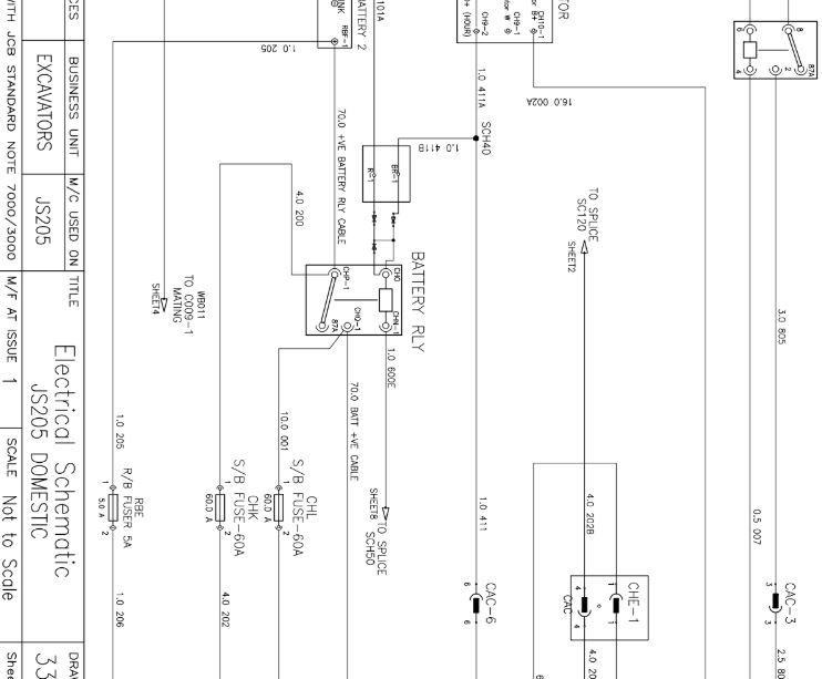 JCB JS205 electrical circuit