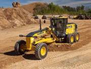 Motor Grader leveling ground